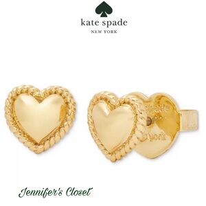 NWT ♠️ Kate Spade Twisted Frame Heart Stud Earrings
